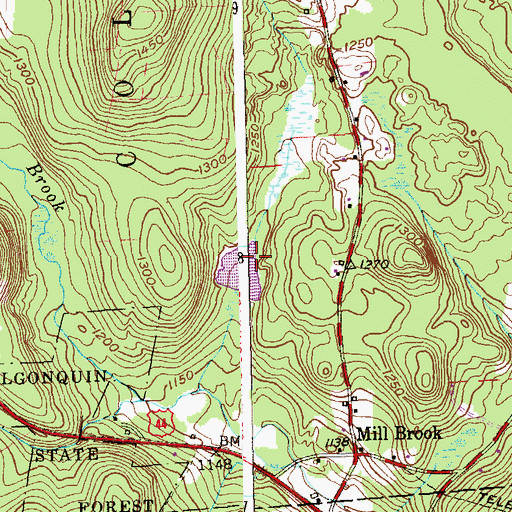Topographic Map of Schwartz Pond Dam, CT