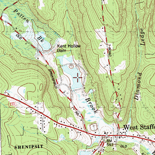 Topographic Map of Sun Valley Lake, CT