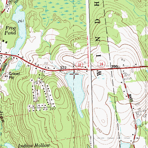 Topographic Map of Beaver Brook Pond Dam, CT