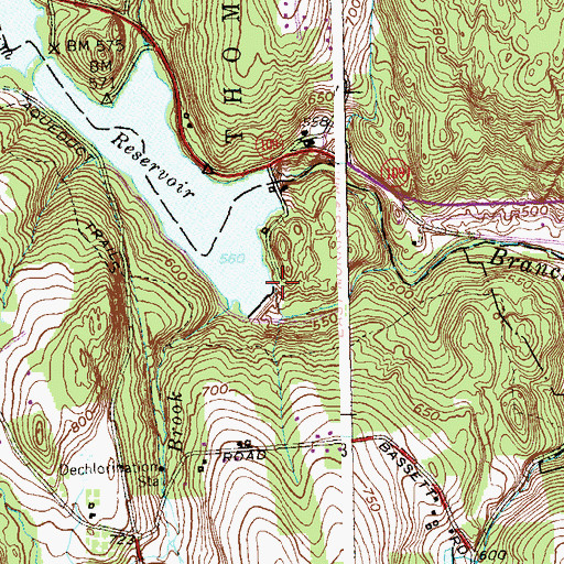 Topographic Map of Wigwam Reservoir South Dam, CT
