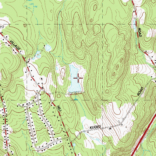 Topographic Map of Halchek Pond, CT