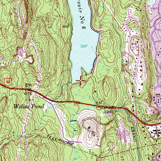 Topographic Map of Hartford Reservoir 6 South Dam, CT