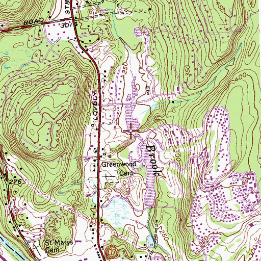 Topographic Map of Henrys Pond Dam Number 2, CT