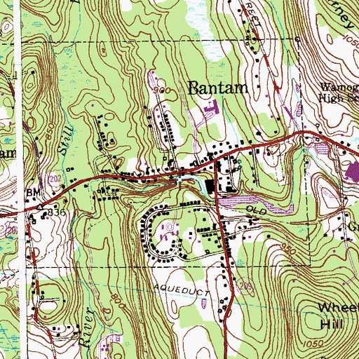 Topographic Map of Bantam Project Dam, CT
