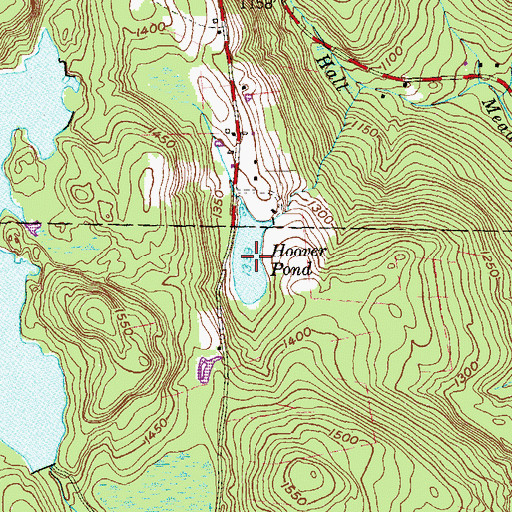 Topographic Map of Hoover Pond, CT