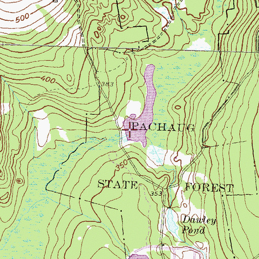 Topographic Map of Great Meadow Brook Pond Dam, CT