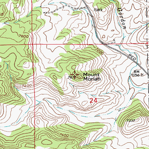 Topographic Map of Mount Morian, CO