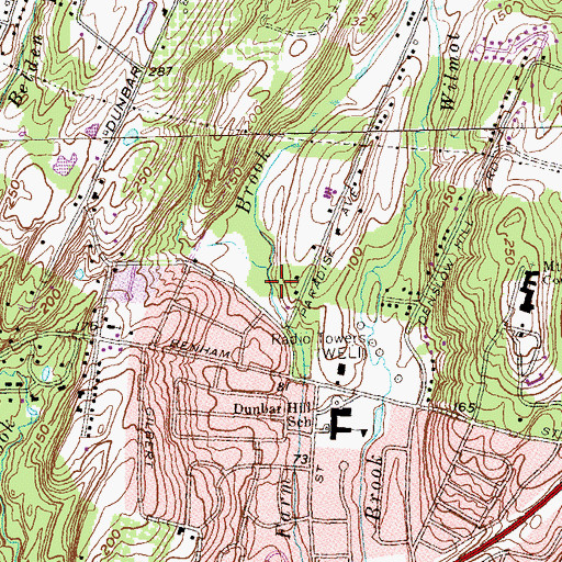Topographic Map of Farm Brook Site 2A Dam, CT