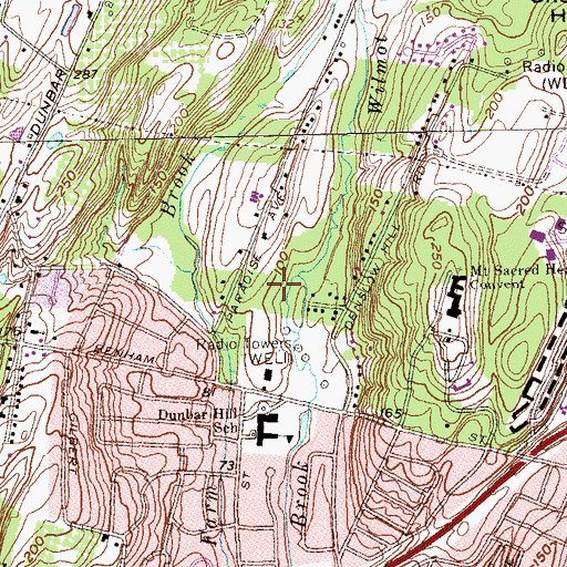 Topographic Map of Farm Brook Site 2B Reservoir, CT