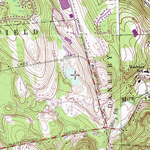 Topographic Map of Shadow Lake, CT