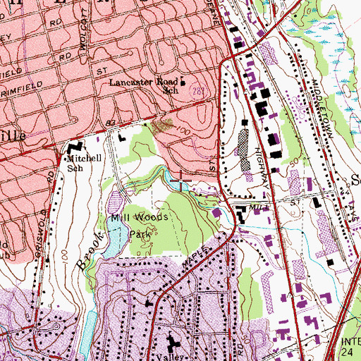 Topographic Map of Bell Pond, CT