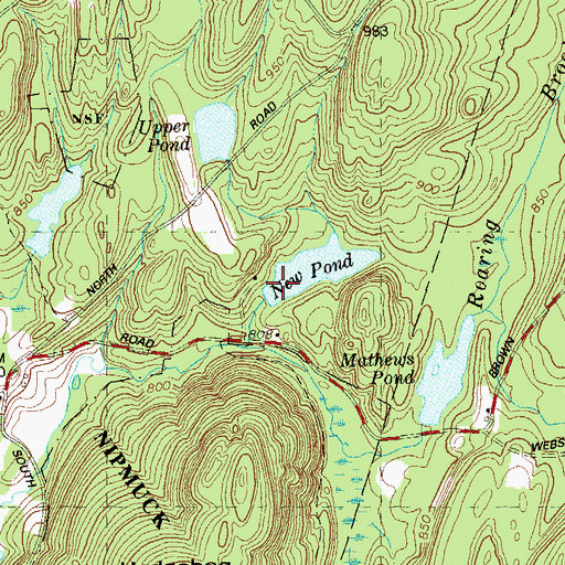 Topographic Map of New Pond Dam, CT