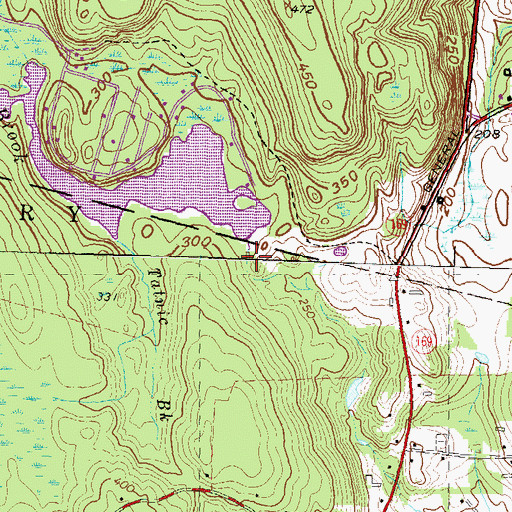 Topographic Map of Paradise Lake Dam, CT