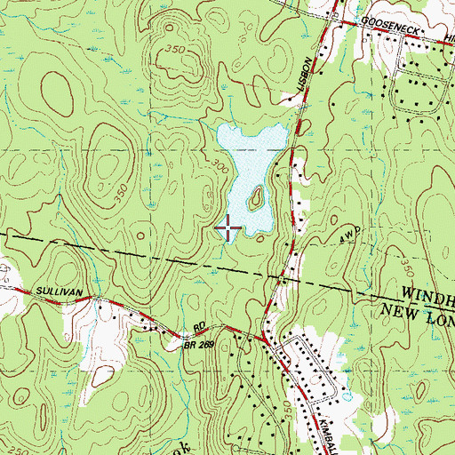 Topographic Map of Lisbon Pond Dam, CT