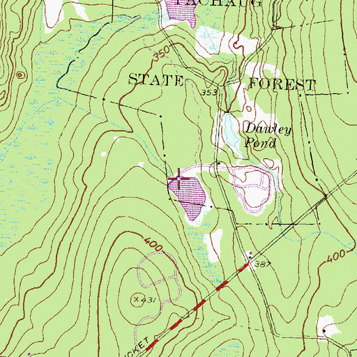 Topographic Map of Wiclcabouet Marsh Dam, CT