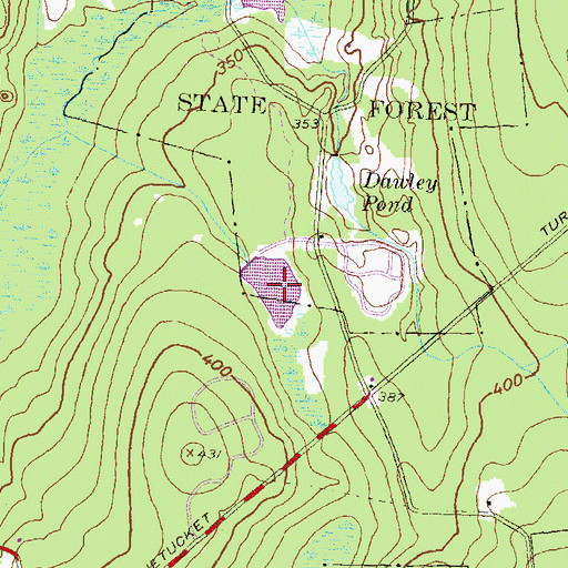Topographic Map of Wiclcabouet Marsh, CT