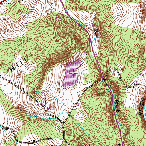 Topographic Map of Quist Pond, CT
