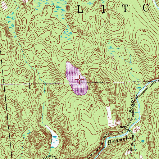 Topographic Map of Goose Pond, CT
