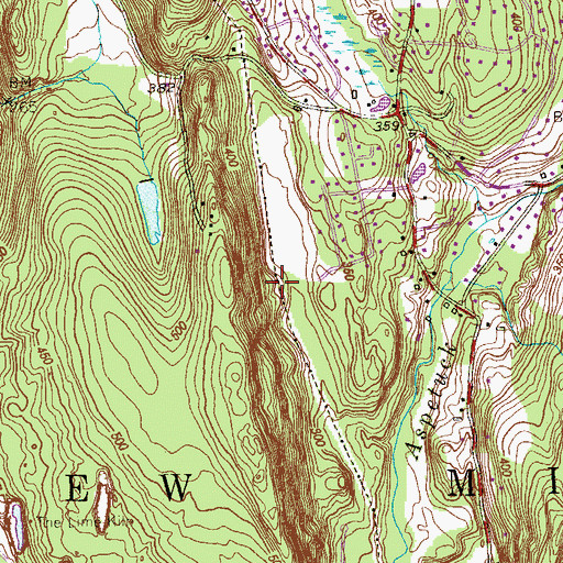 Topographic Map of Ladner Pond Dam, CT