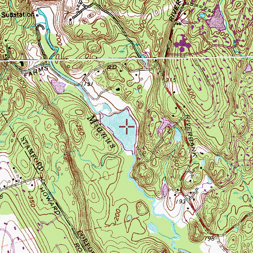 Topographic Map of Upper Mianus Pond, CT