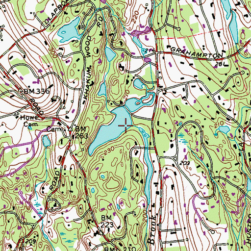 Topographic Map of West Fork Pond Dam, CT