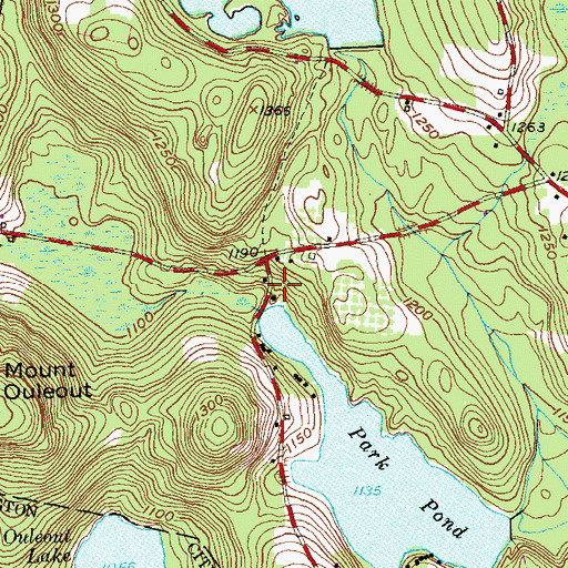 Topographic Map of Park Pond Dike, CT