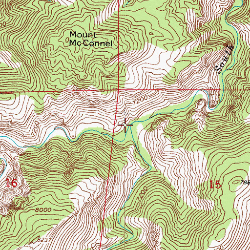 Topographic Map of Pendergrass Creek, CO