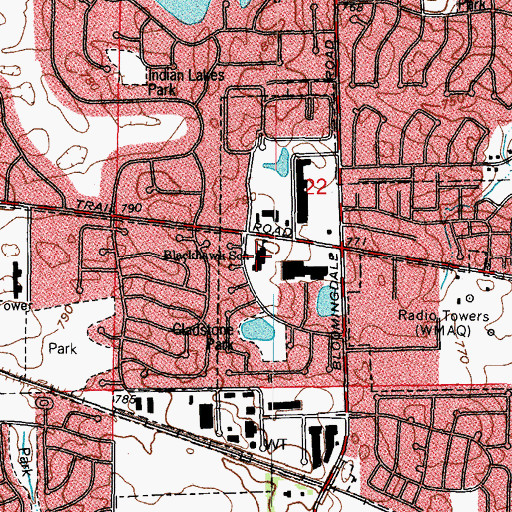 Topographic Map of Black Hawk Elementary School, IL