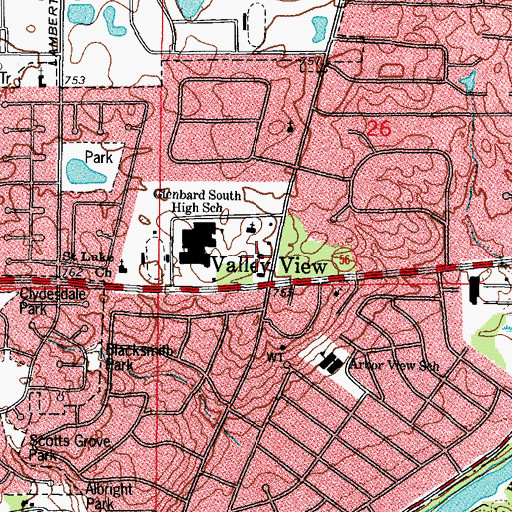 Topographic Map of Bonaparte School (historical), IL