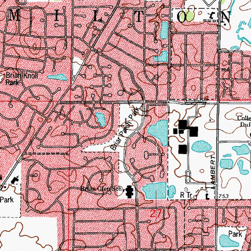Topographic Map of Briar Patch Park, IL