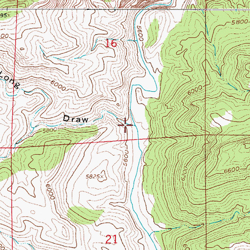Topographic Map of Long Draw, CO