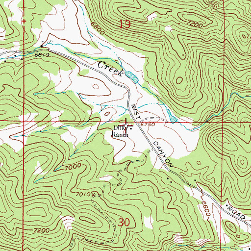 Topographic Map of Dilky Ranch, CO