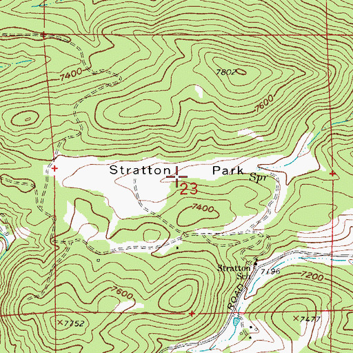 Topographic Map of Stratton Park, CO