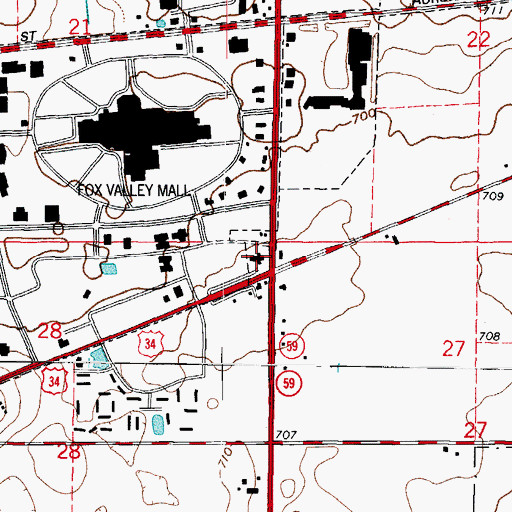 Topographic Map of Granger School (historical), IL