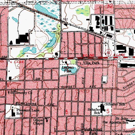 Topographic Map of Lagoon Park, IL