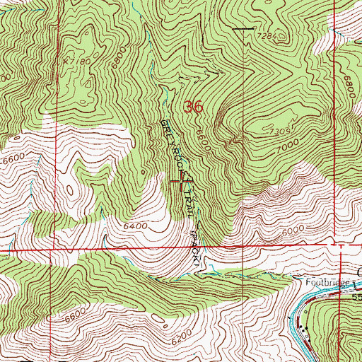 Topographic Map of Greyrock Trail, CO