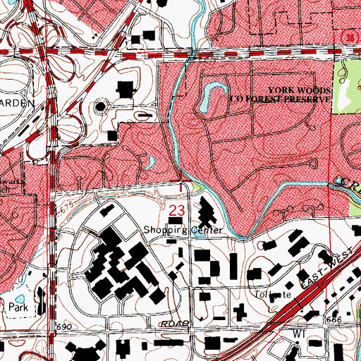 Topographic Map of Mammoth Springs, IL