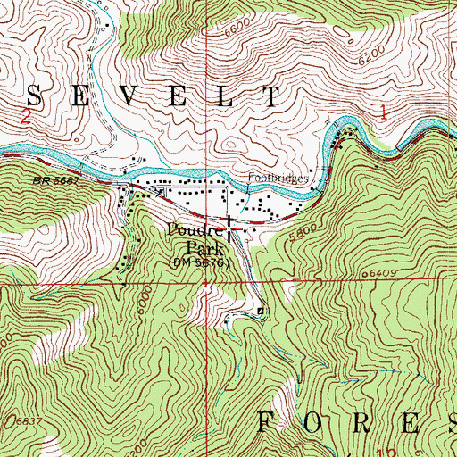 Topographic Map of Hill Gulch, CO