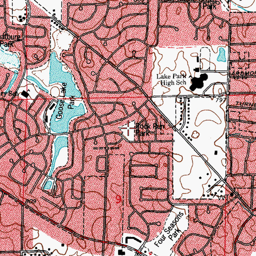 Topographic Map of Rock Run Park, IL