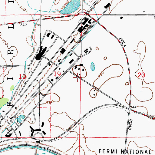 Topographic Map of Round Grove School (historical), IL