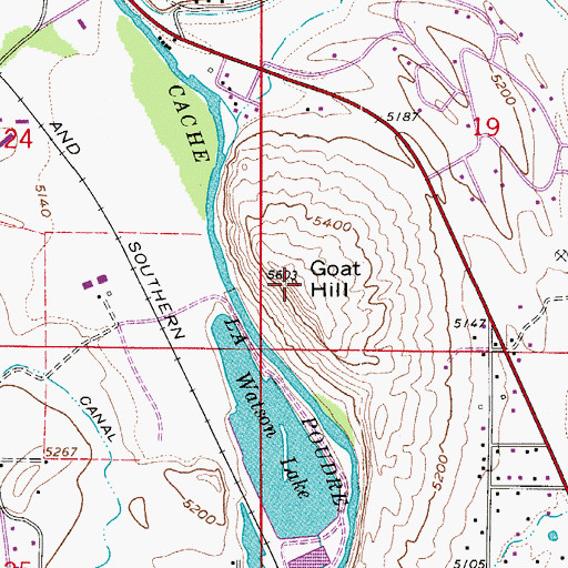Topographic Map of Goat Hill, CO