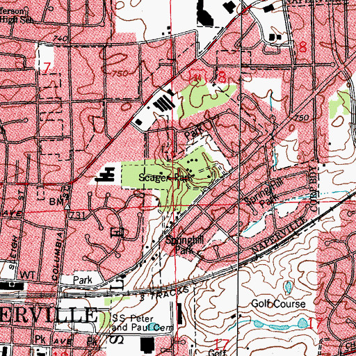 Topographic Map of Seager Park, IL