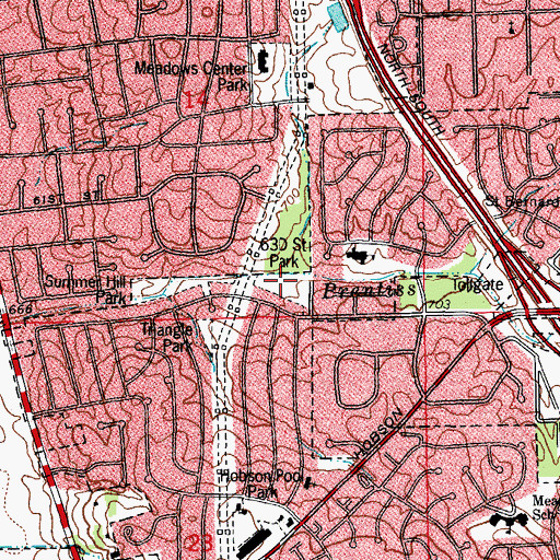 Topographic Map of Sixtythird Street Park, IL
