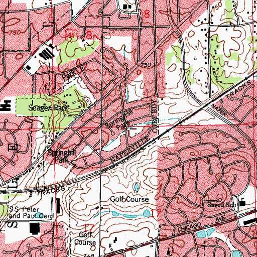 Topographic Map of Spring Hill Park, IL
