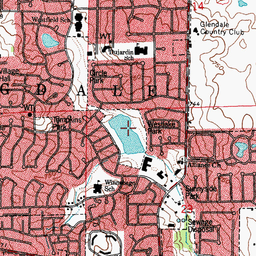 Topographic Map of Westlake Park, IL