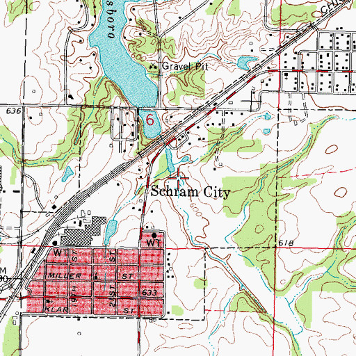 Topographic Map of Big Four Reservoir (historical), IL