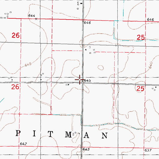 Topographic Map of Burnett School (historical), IL