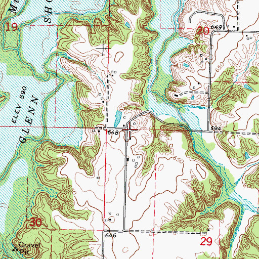 Topographic Map of Clear Springs School (historical), IL