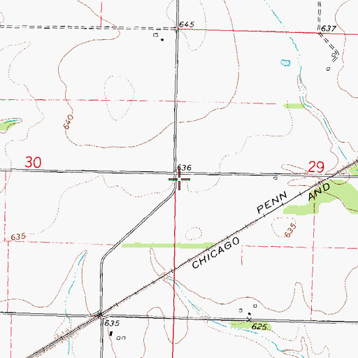 Topographic Map of Davis School (historical), IL