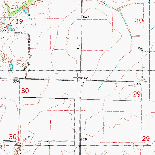 Topographic Map of East Union School (historical), IL